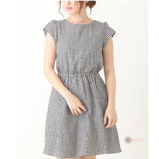 Gingham Cap Sleeve Dress