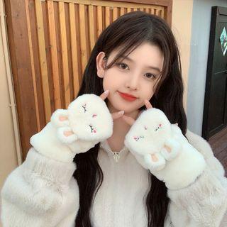 Chenille Fingerless Gloves