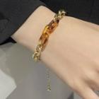 Resin Alloy Panel Chain Bracelet Bracelet - One Size