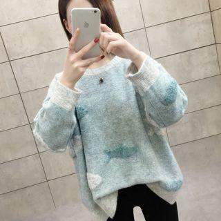 Fish Patterned Sweater