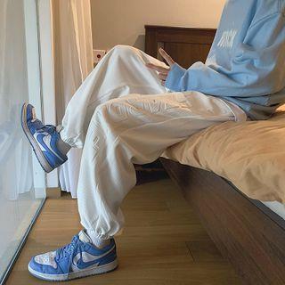 Corduroy Lettering Sweatpants