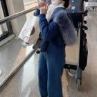 Hooded Sweater / Harem Knit Pants