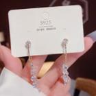 Faux Crystal Dangle Earring E0114 - Silver Earring - White - One Size