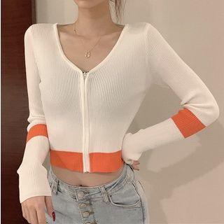 Crop Zip Cardigan