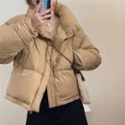 Padded Zip Coat Almond - One Size