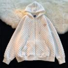 Heart Logo Check Zip-up Hoodie