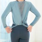 Mesh Insert Long-sleeve Sports Top
