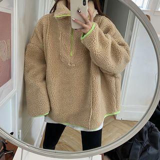 Fleece Overhead Sweatshirt As Shown In Figure - One Size