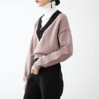Mock Two Piece Color Panel Sweater