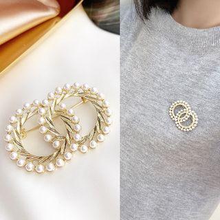 Faux Pearl Brooch Pin As Shown In Figure - One Size
