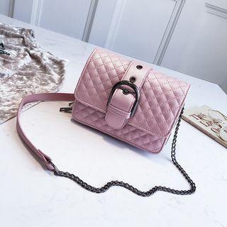 Buckled Quilted Shoulder Bag