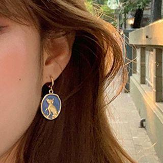Cat Alloy Dangle Earring