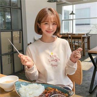 Letter-embroidered Sweatshirt