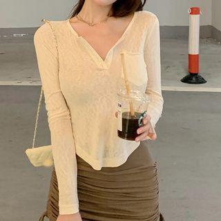 Long-sleeve Henley T-shirt / Skort