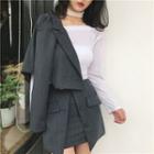 Cropped Blazer / Asymmetric Skirt