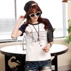 Printed Raglan Short-sleeve T-shirt