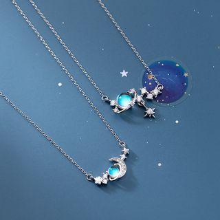 Sterling Silver Rhinestone Necklace (various Designs)