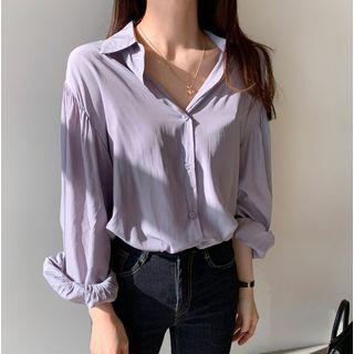Plain Blouse Purple - One Size