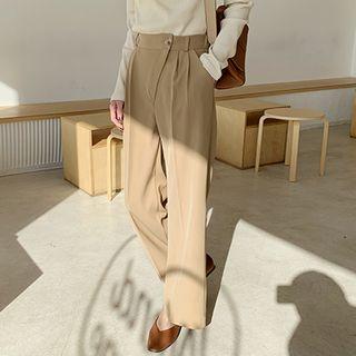 Band-waist Pleated Front Pants