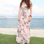 Strappy Back Floral Print Maxi Sundress