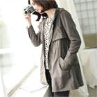 Hooded Beads-detail Safari Jacket