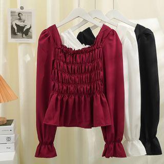 Skinny Smocked Blouse