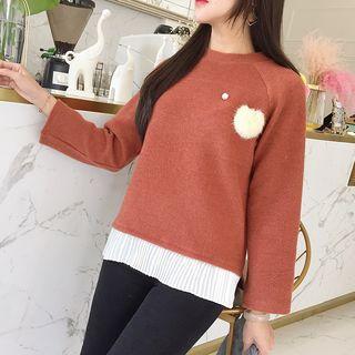 Pleated Panel Sweater