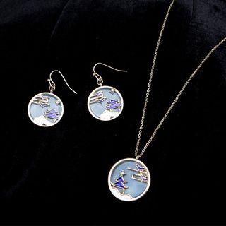 Set: Scenery Drop Earring + Pendant Necklace