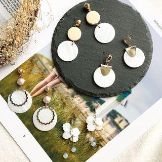 Fuax-pearl Shell Earrings
