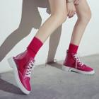 Lace-up Transparent Ankle Boots