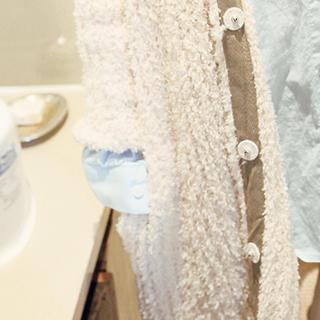 Rib-knit Long Cardigan