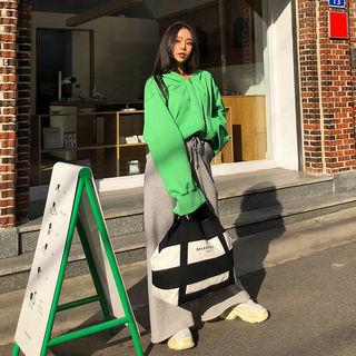 Wide-band Slit-sleeve Hoodie
