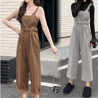 Set: Mock Neck Long-sleeve Top + Jumper Pants