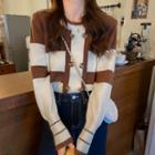 Double-breasted Striped Cardigan