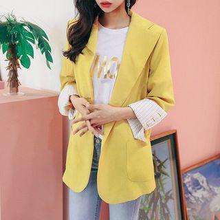 Notched-collar Pocket-front Blazer