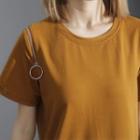 Zipper-accent T-shirt Dress