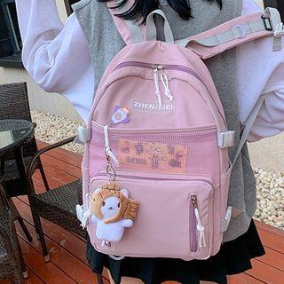 Mesh Pocket Zip Backpack