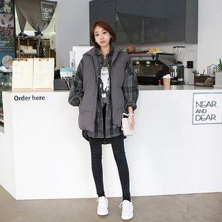 Duck-down Zip-up Padded Vest