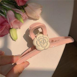 Flower Hair Clamp 1pc - Pink & White - One Size