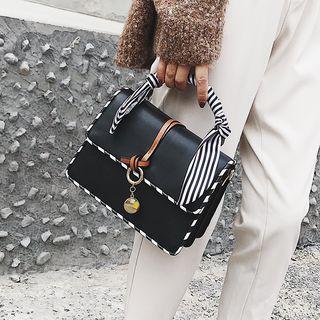 Striped Trim Crossbody Bag