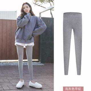 High-waist Plain Leggings / Camisole Top