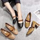 Chunky-heel Strapped Mary Jane Shoes