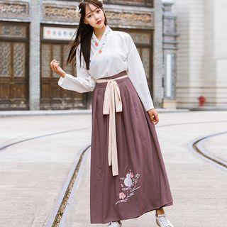 Embroidered Hanfu Top / Jacket / Maxi Skirt