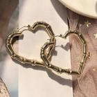 Alloy Heart Earring 1 Pair - Gold - One Size