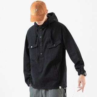 Placket Cargo Hoodie