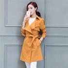 Plain Trench Coat With Sash