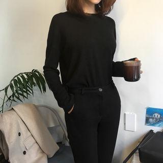 Round-hem Cotton Top