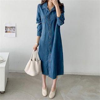 Denim Long Shirtdress