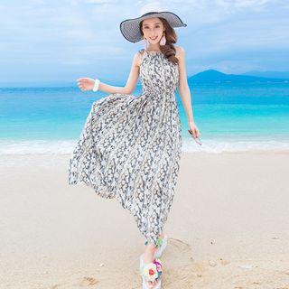 Strappy Printed Maxi Dress