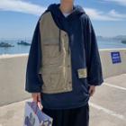 Asymmetrical Mock Two-piece Hoodie